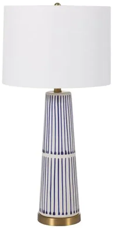 Sophie Table Lamp - Navy/White - Gabby