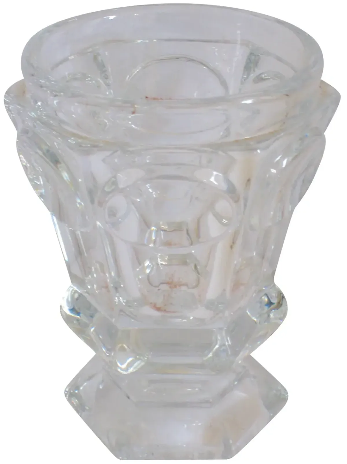 Baccarat Faceted Pedestal Vase - The Emporium Ltd. - Clear