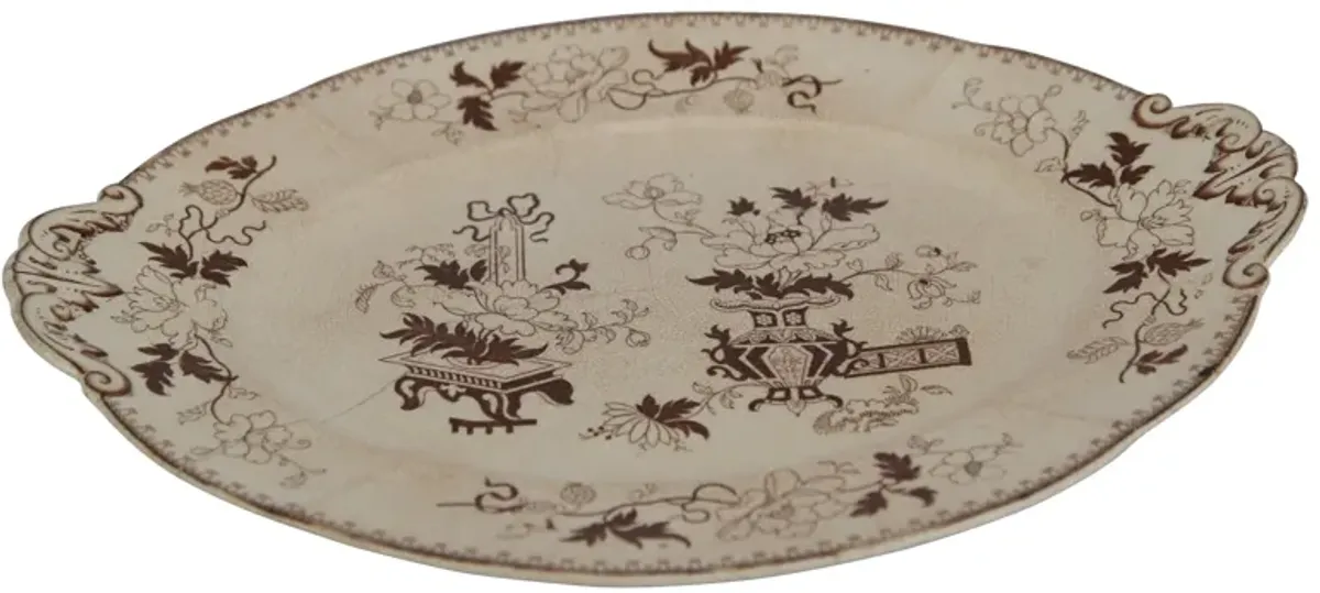 Staffordshire Aesthetic Japonica Platter - Fleur de Lex Antiques - Beige