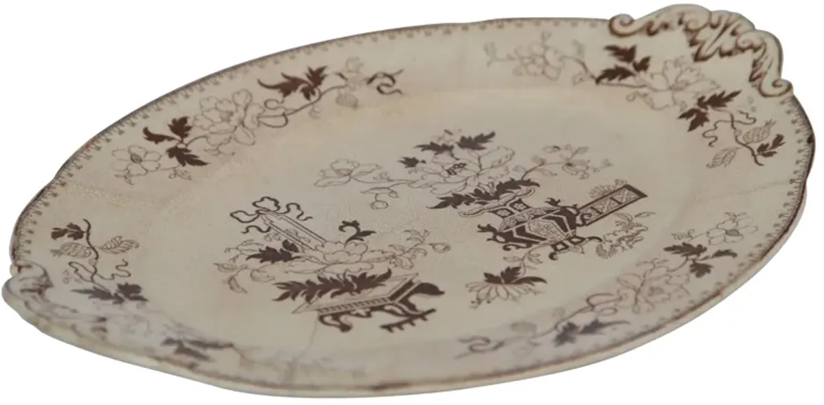 Staffordshire Aesthetic Japonica Platter - Fleur de Lex Antiques - Beige