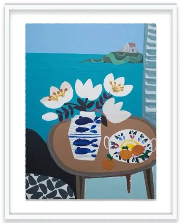 Emma Williams - White Tulips in Fish Vase Painting