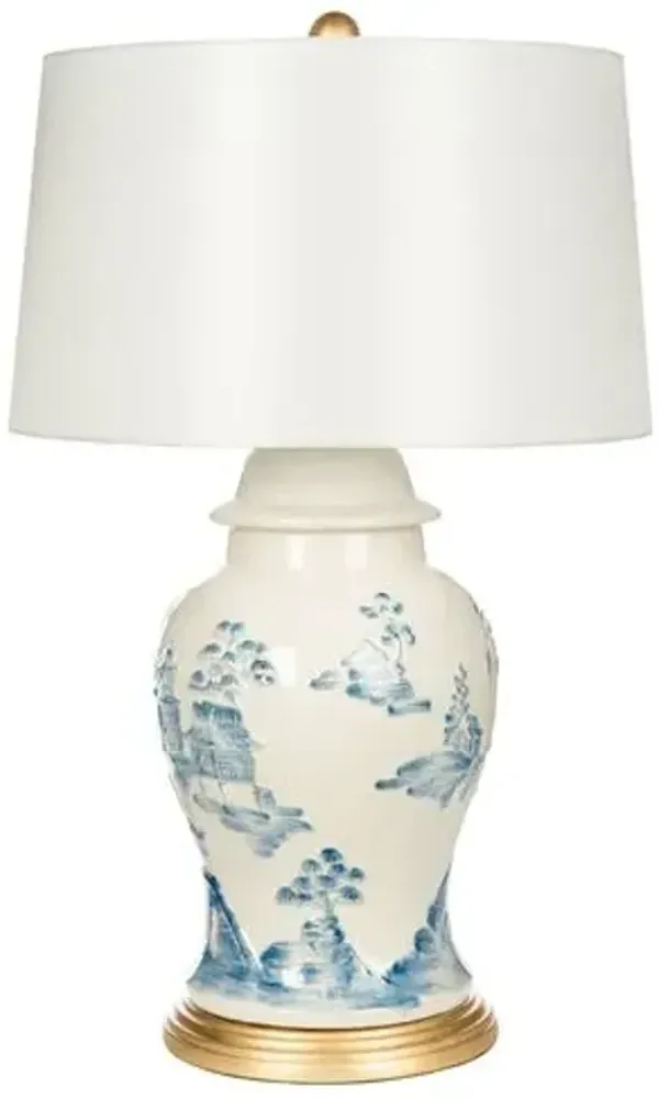 Barclay Butera - Bradburn Home - Asia Minor Table Lamp - Blue/Ivory