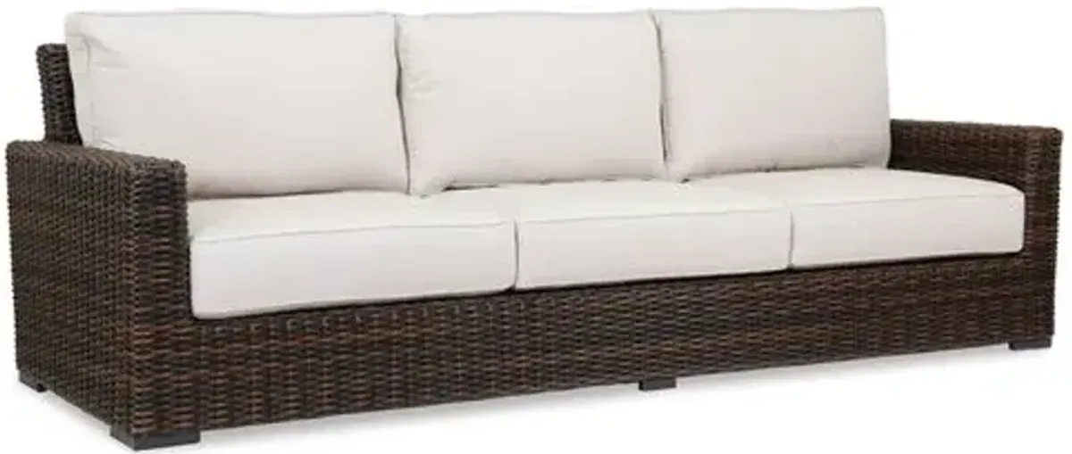 Montana Outdoor Aluminum/Resin Wicker 3-Seat Sofa