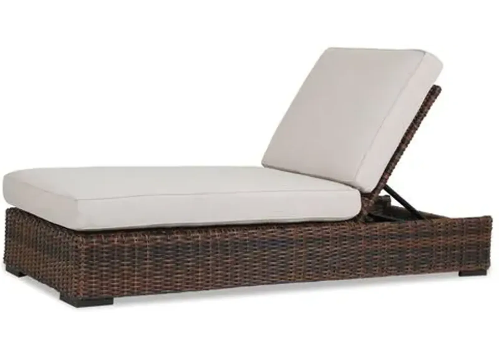 Montana Outdoor Chaise - Brown/Canvas - Beige - Comfortable, Sturdy, Stylish, Weatherproof, Weatherproof