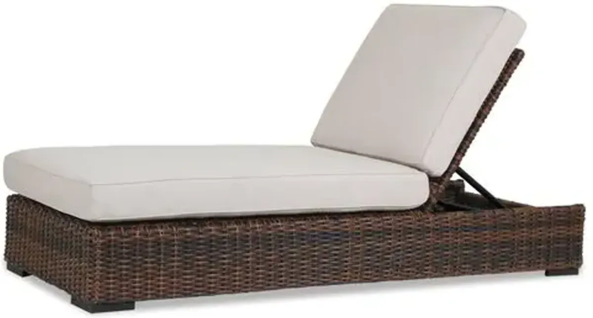 Montana Outdoor Chaise - Brown/Canvas - Beige - Comfortable, Sturdy, Stylish, Weatherproof, Weatherproof