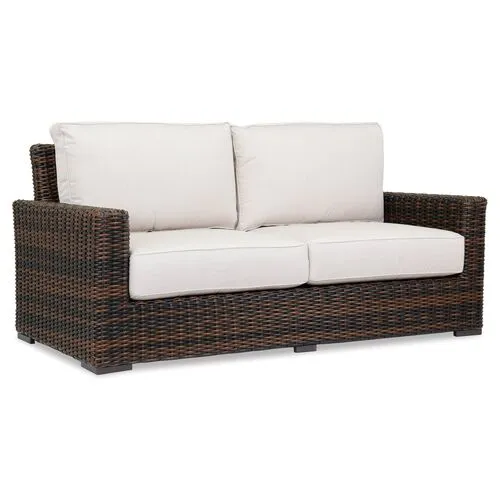 Montana Outdoor Loveseat - Brown/Canvas - Beige