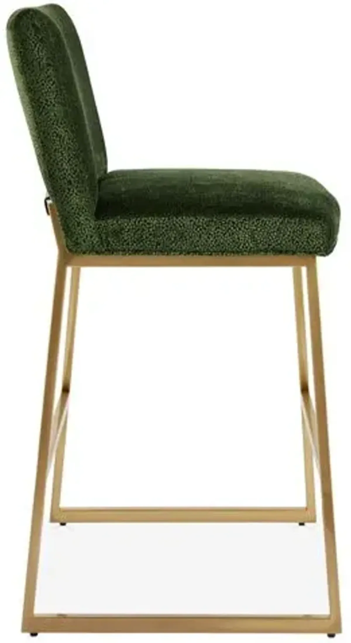 Hollas Counter Stool - Emerald/Brass - Massoud