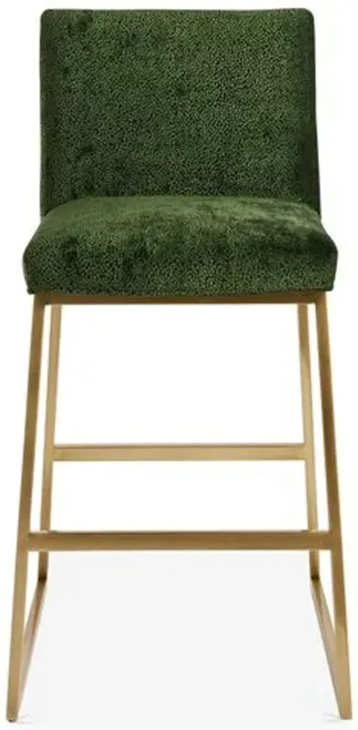 Hollas Counter Stool - Emerald/Brass - Massoud