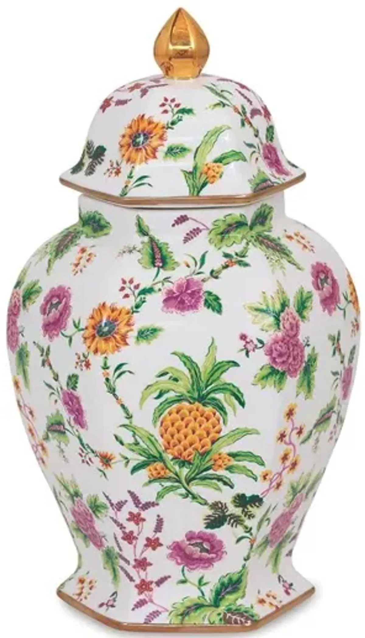 Portsmouth Pineapple Jar, Pink/Multi