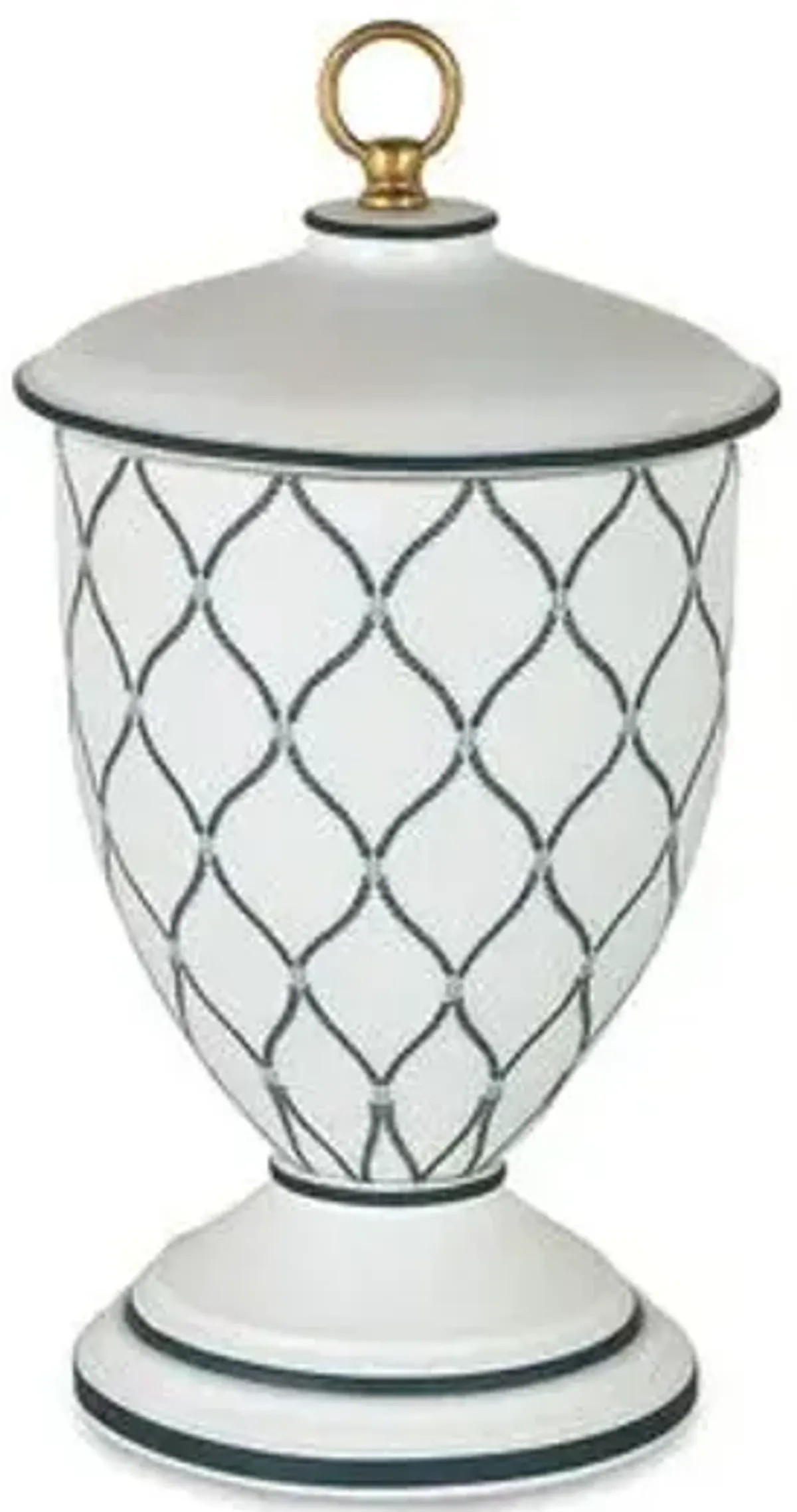 17" Deane Jar - Slate/White - Port 68 - Blue