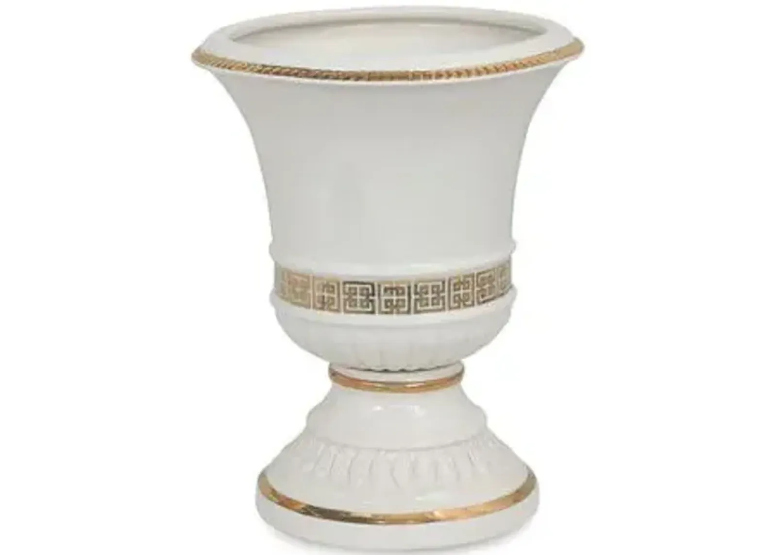 16" Palace Fret Urn - Gold/White - Port 68