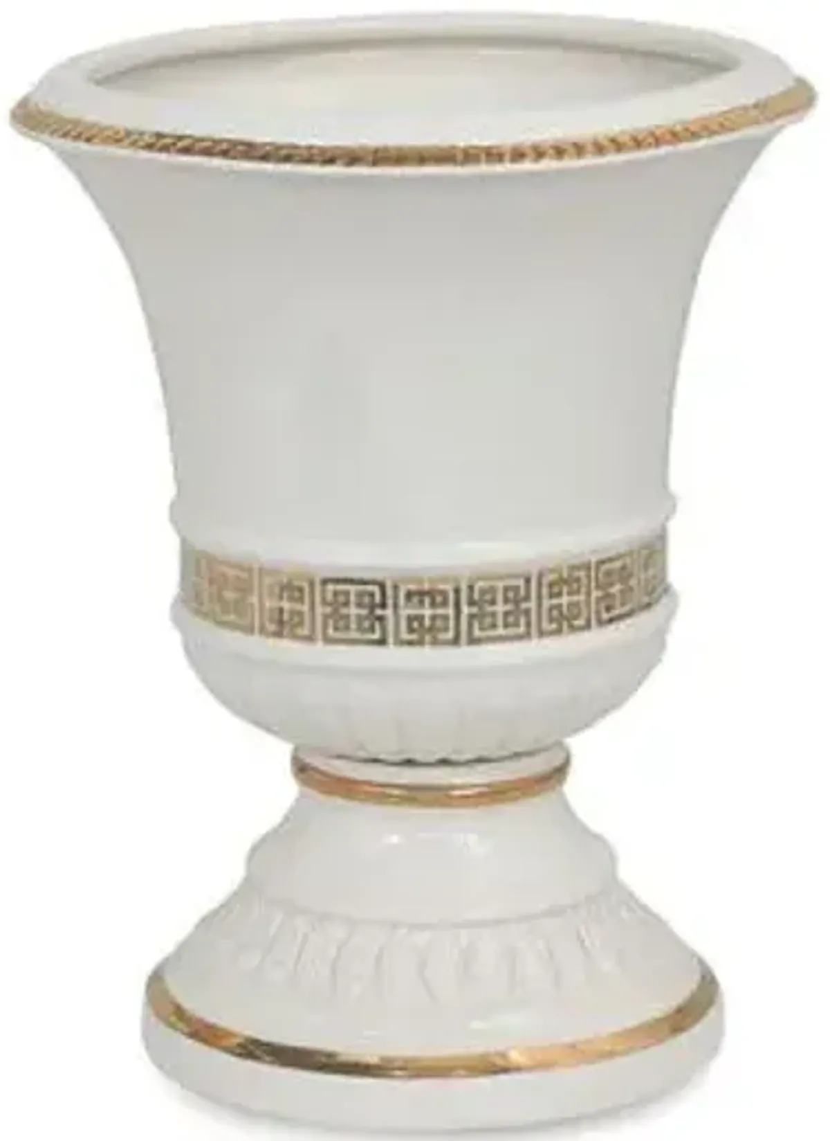 16" Palace Fret Urn - Gold/White - Port 68