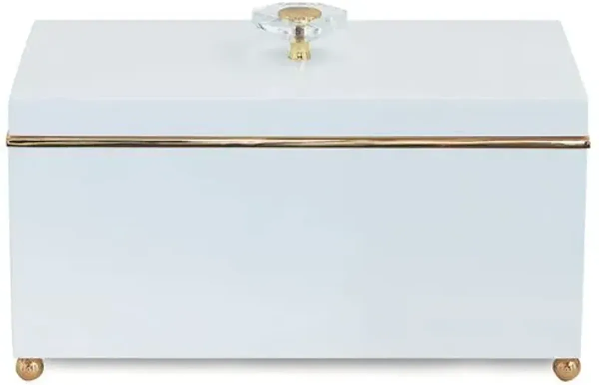 15" Naples Box - White/Gold - Port 68