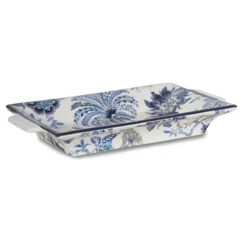 11" Braganza Decorative Tray - Blue/White - Port 68