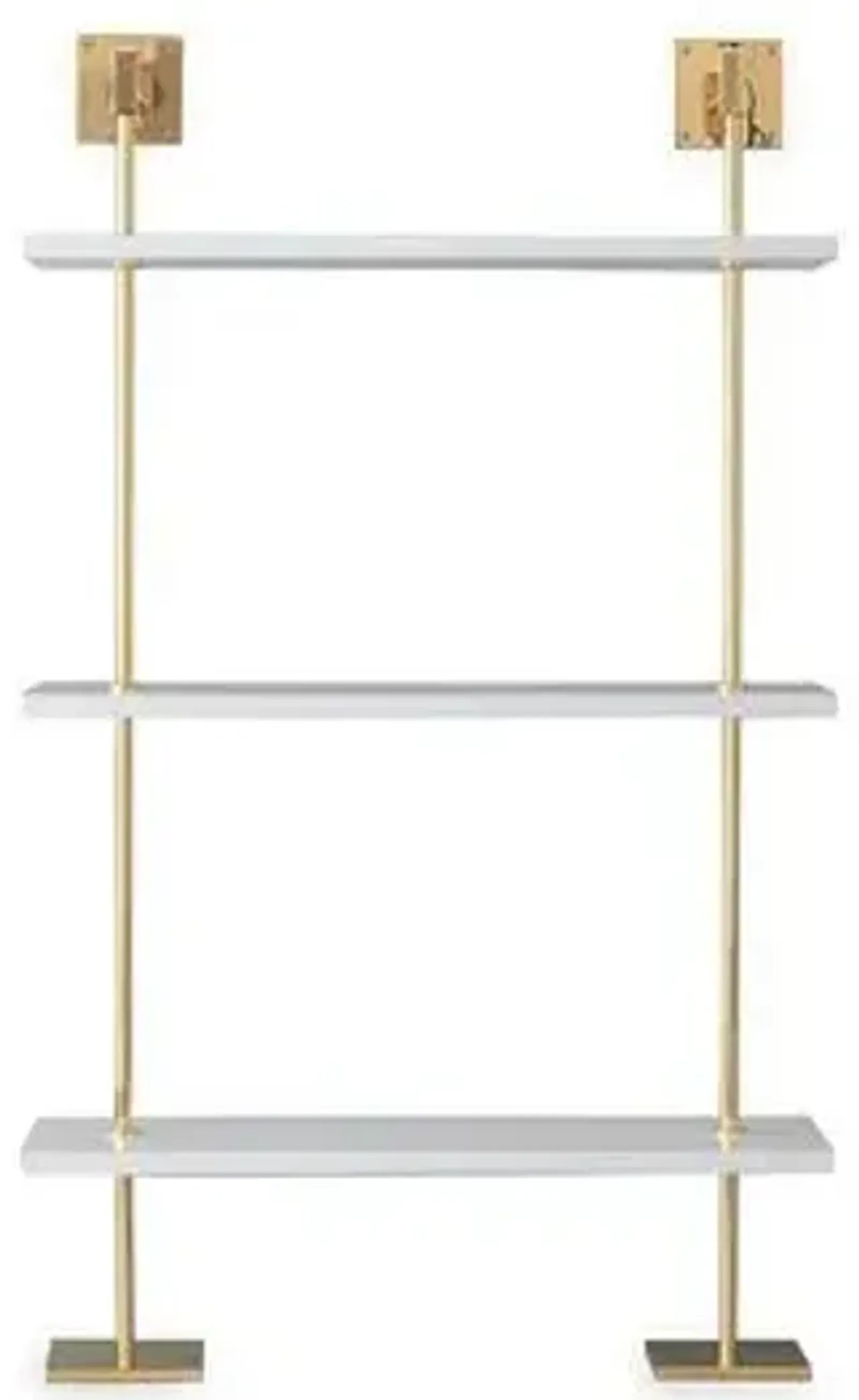 Marais 3-Tier Wall Shelf - White/Gold - Port 68