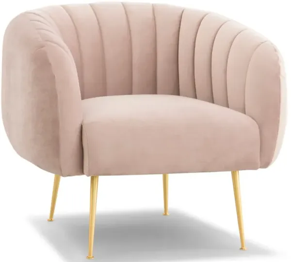 Cayla Channeled Accent Chair, Velvet