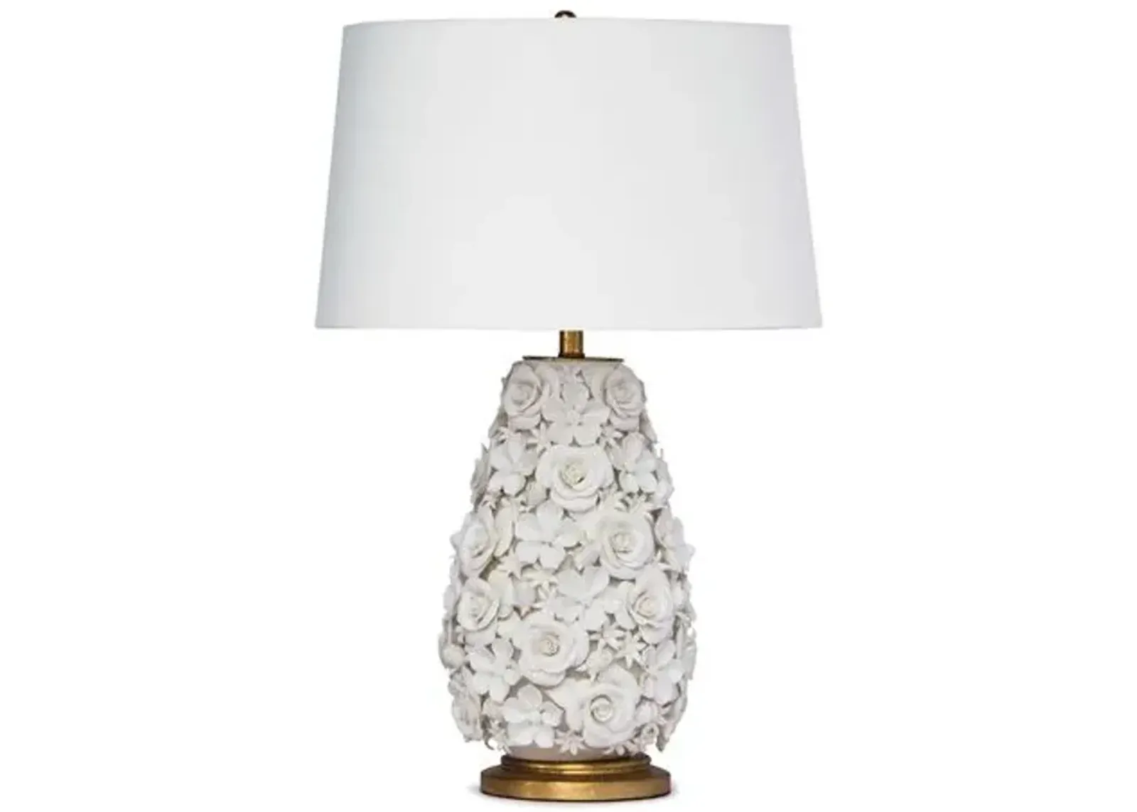 Southern Living Alice Flower Table Lamp - White - Regina Andrew