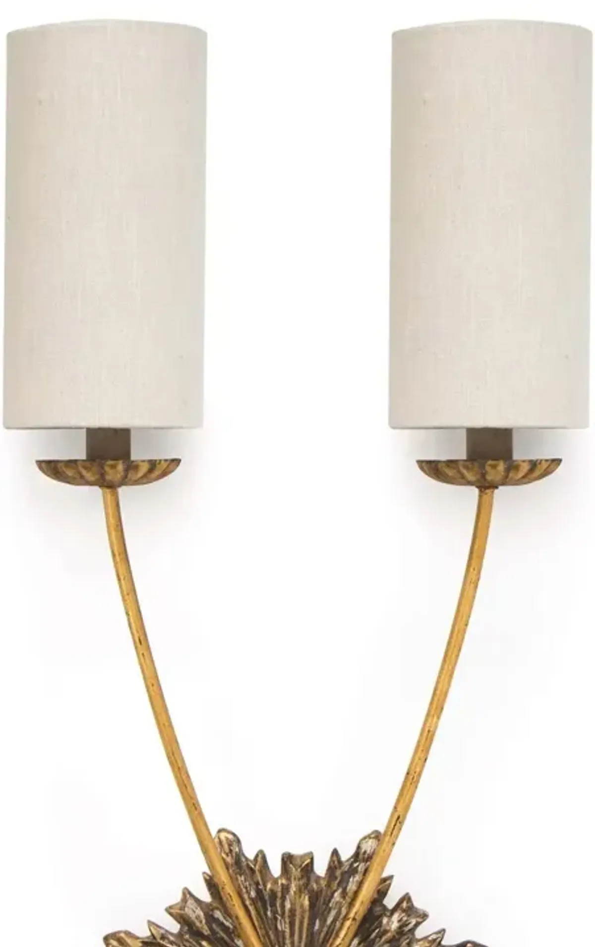 Louis Double Wall Sconce - Antiqued Gold - Regina Andrew