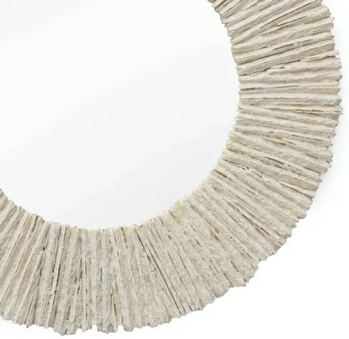 Slate Round Wall Mirror - Off-White - Regina Andrew