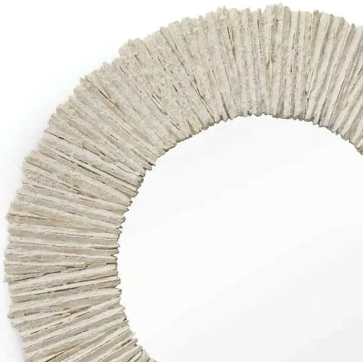 Slate Round Wall Mirror - Off-White - Regina Andrew