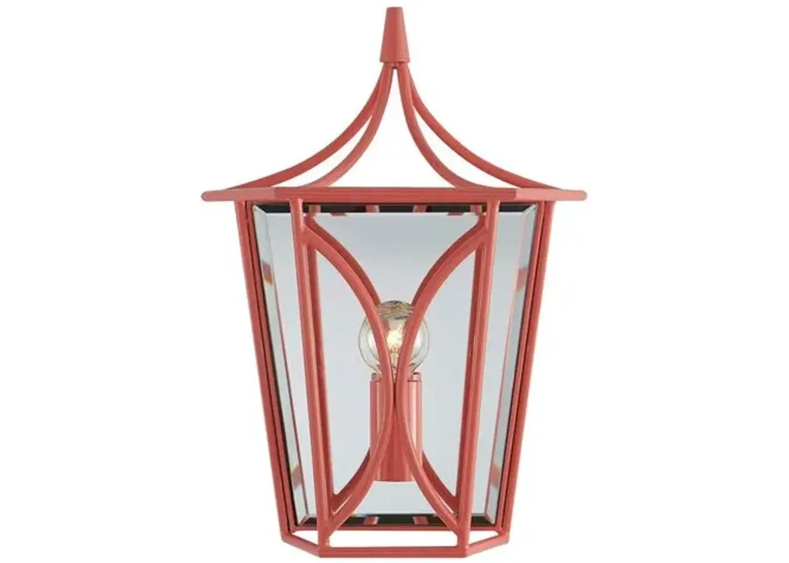 Visual Comfort - Cavanagh Mini Lantern Sconce - Pink