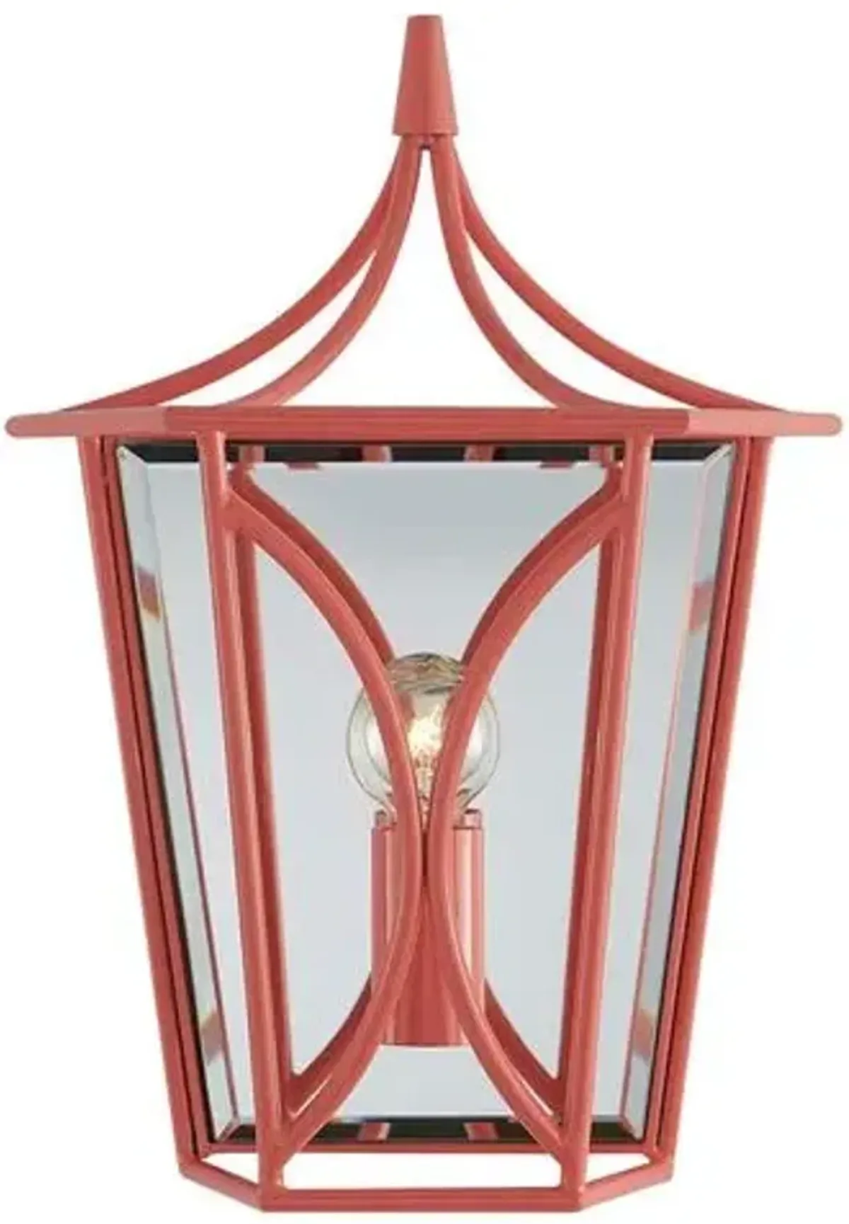 Visual Comfort - Cavanagh Mini Lantern Sconce - Pink