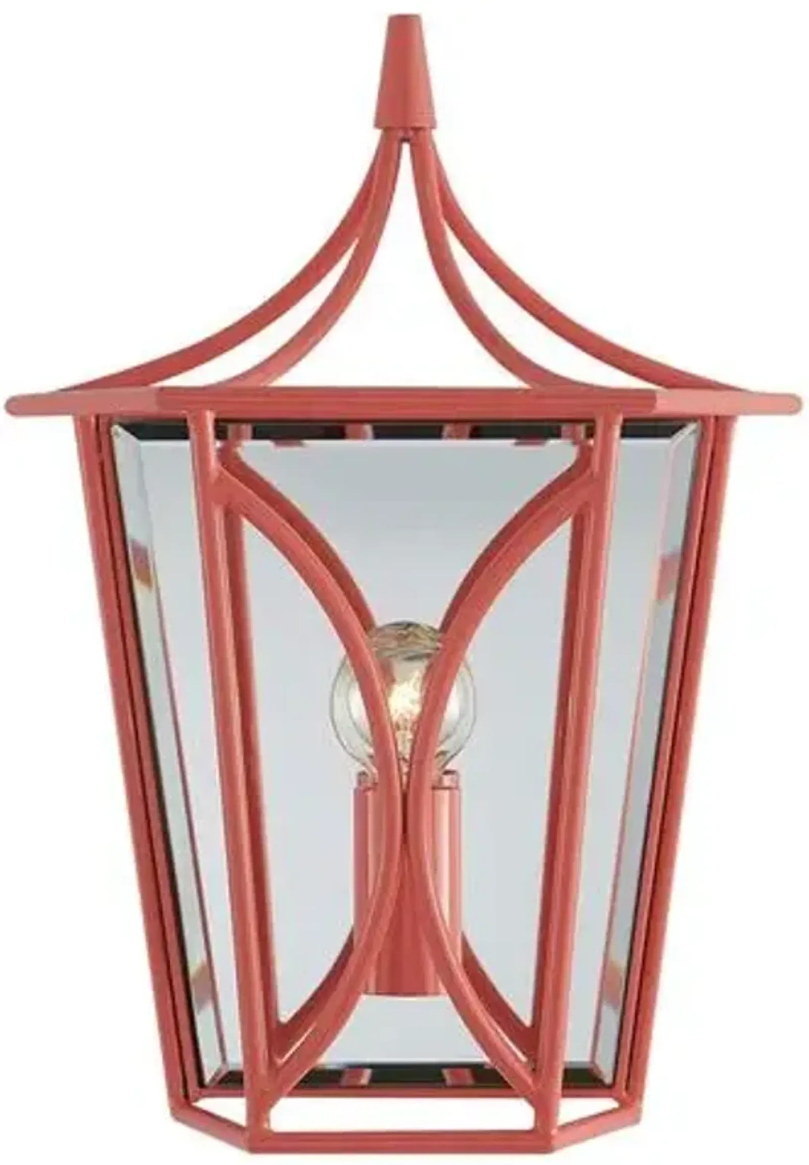 Visual Comfort - Cavanagh Mini Lantern Sconce - Pink