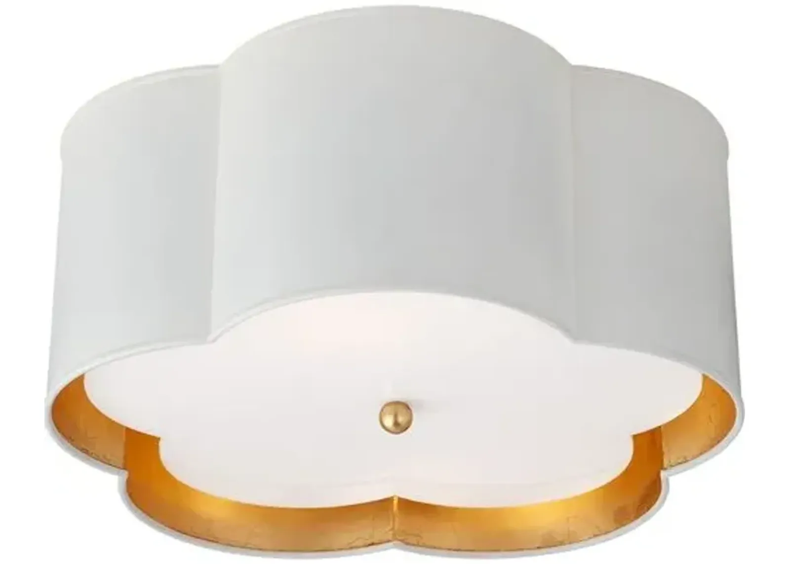 Visual Comfort - Bryce Medium Flush Mount - White/Gold