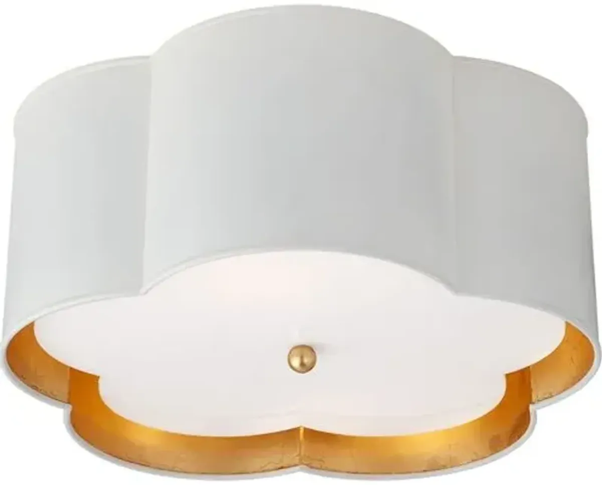 Visual Comfort - Bryce Medium Flush Mount - White/Gold