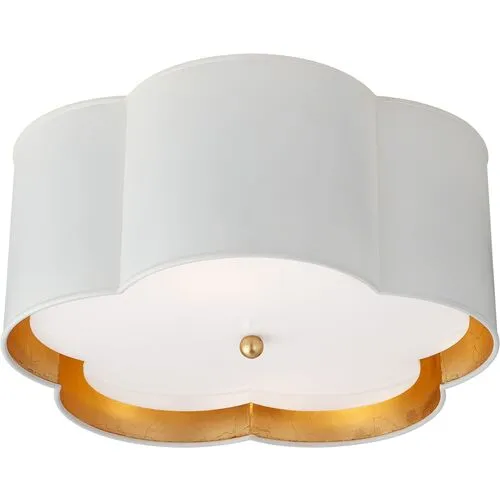 Visual Comfort - Bryce Medium Flush Mount - White/Gold