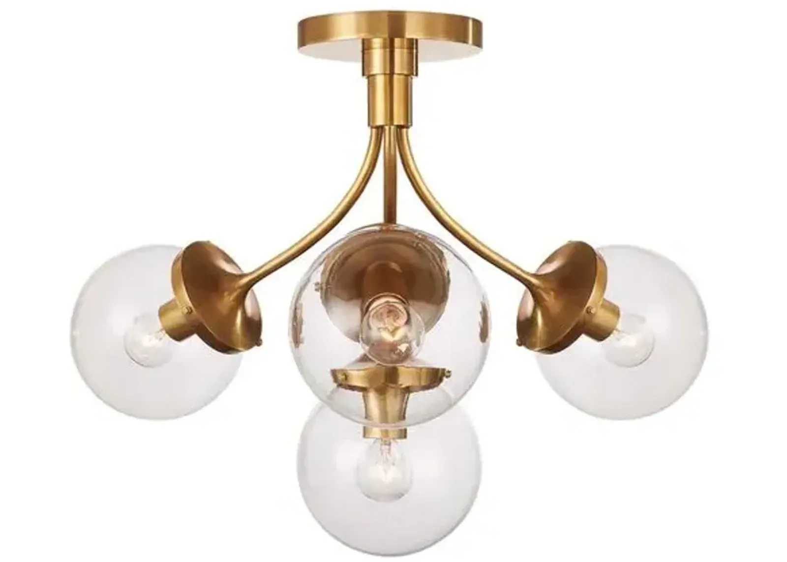 Visual Comfort - Prescott Medium Semi-Flush Mount - Gold