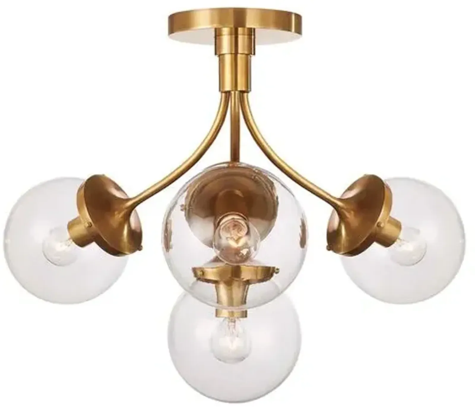 Visual Comfort - Prescott Medium Semi-Flush Mount - Gold