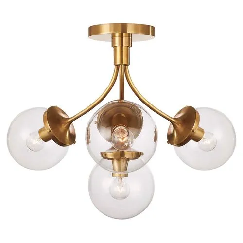 Visual Comfort - Prescott Medium Semi-Flush Mount - Gold