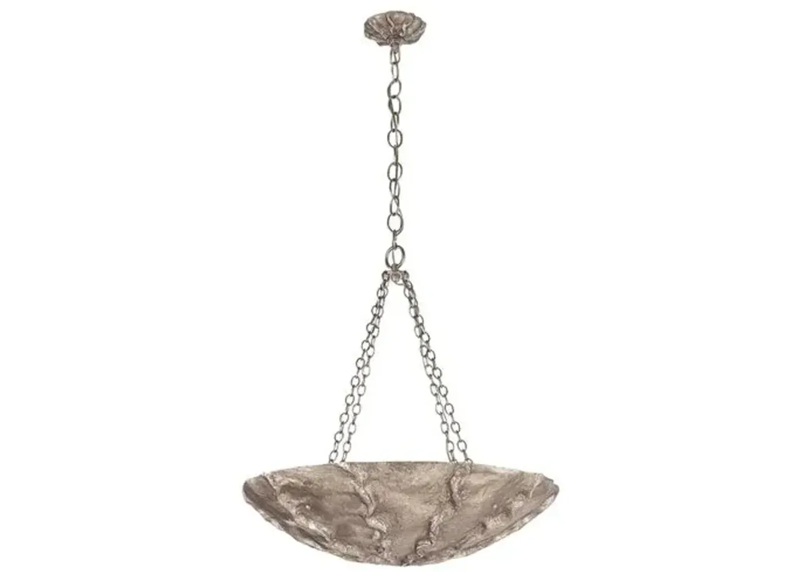 Visual Comfort - Benit Medium Sculpted Chandelier - Silver