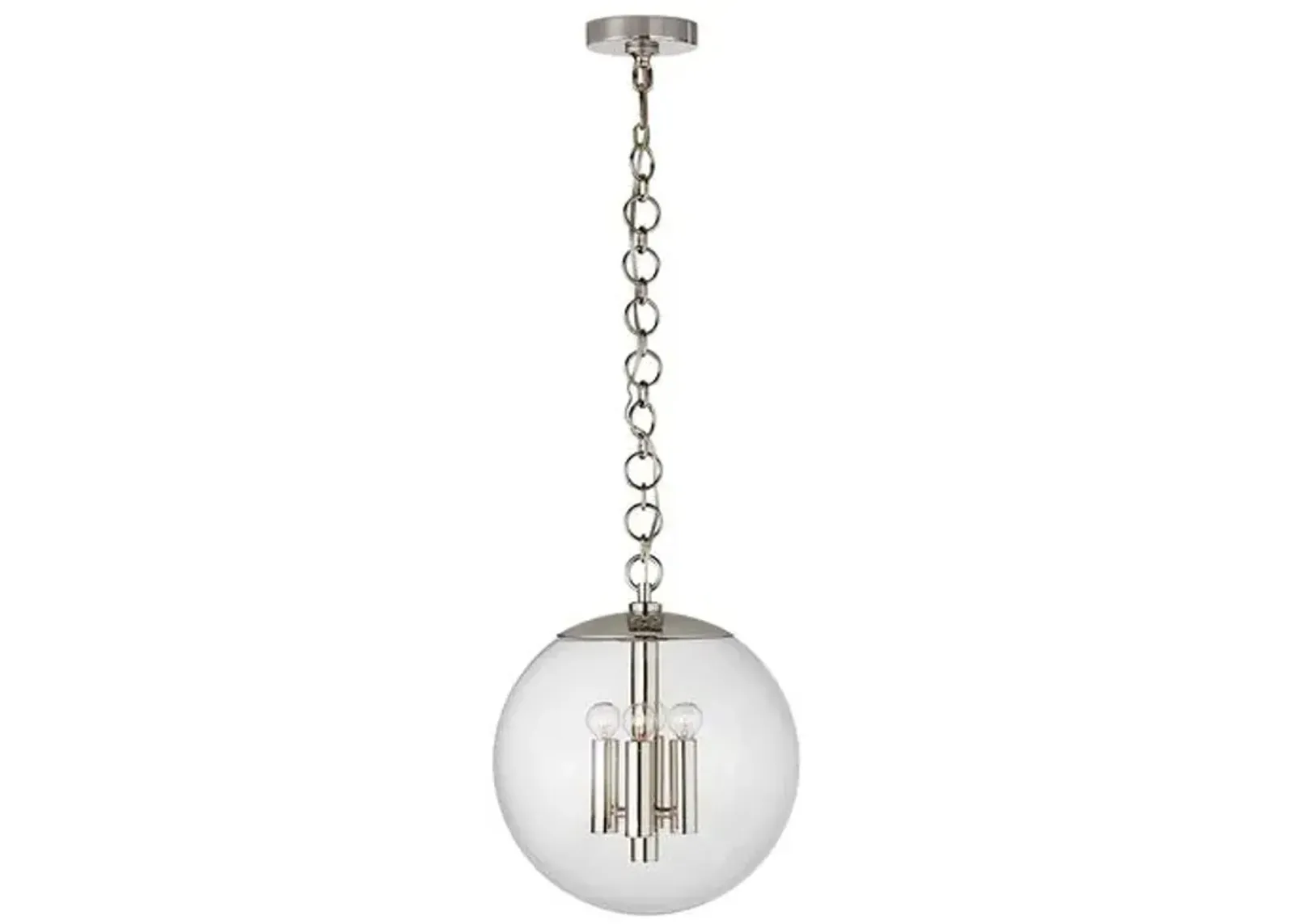 Visual Comfort - Turenne Medium Globe Pendant - Silver