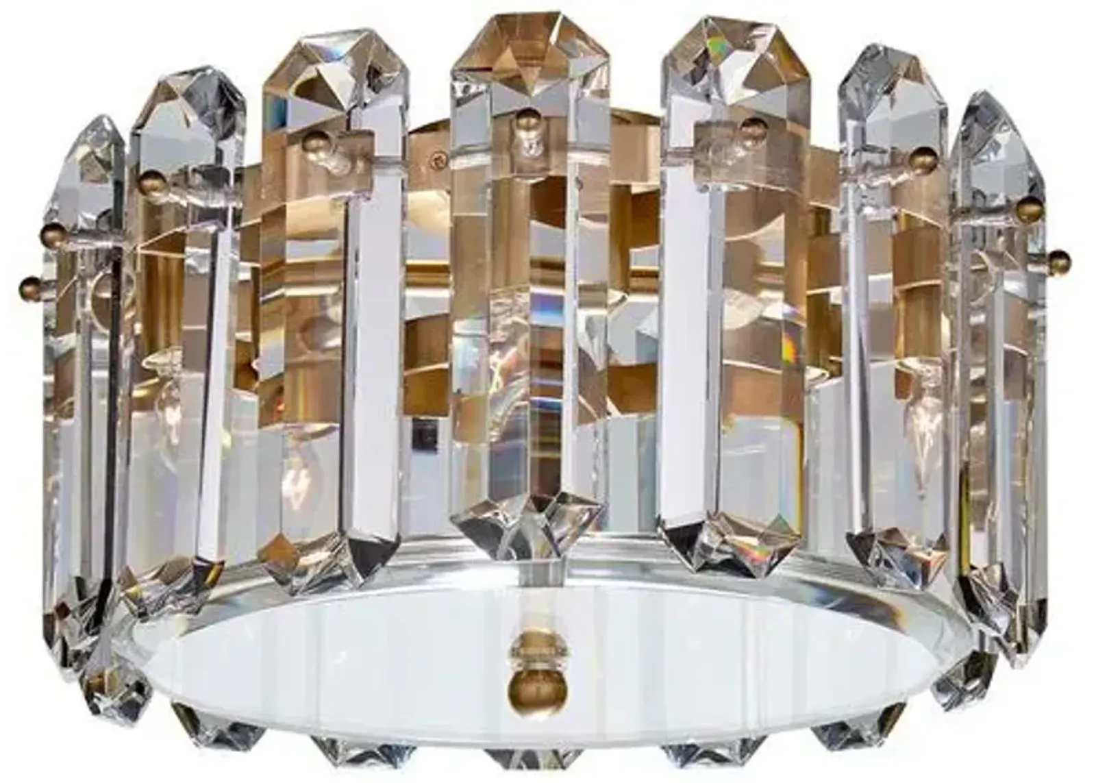 Visual Comfort - Bonnington Medium Flush Mount - Crystal - Gold