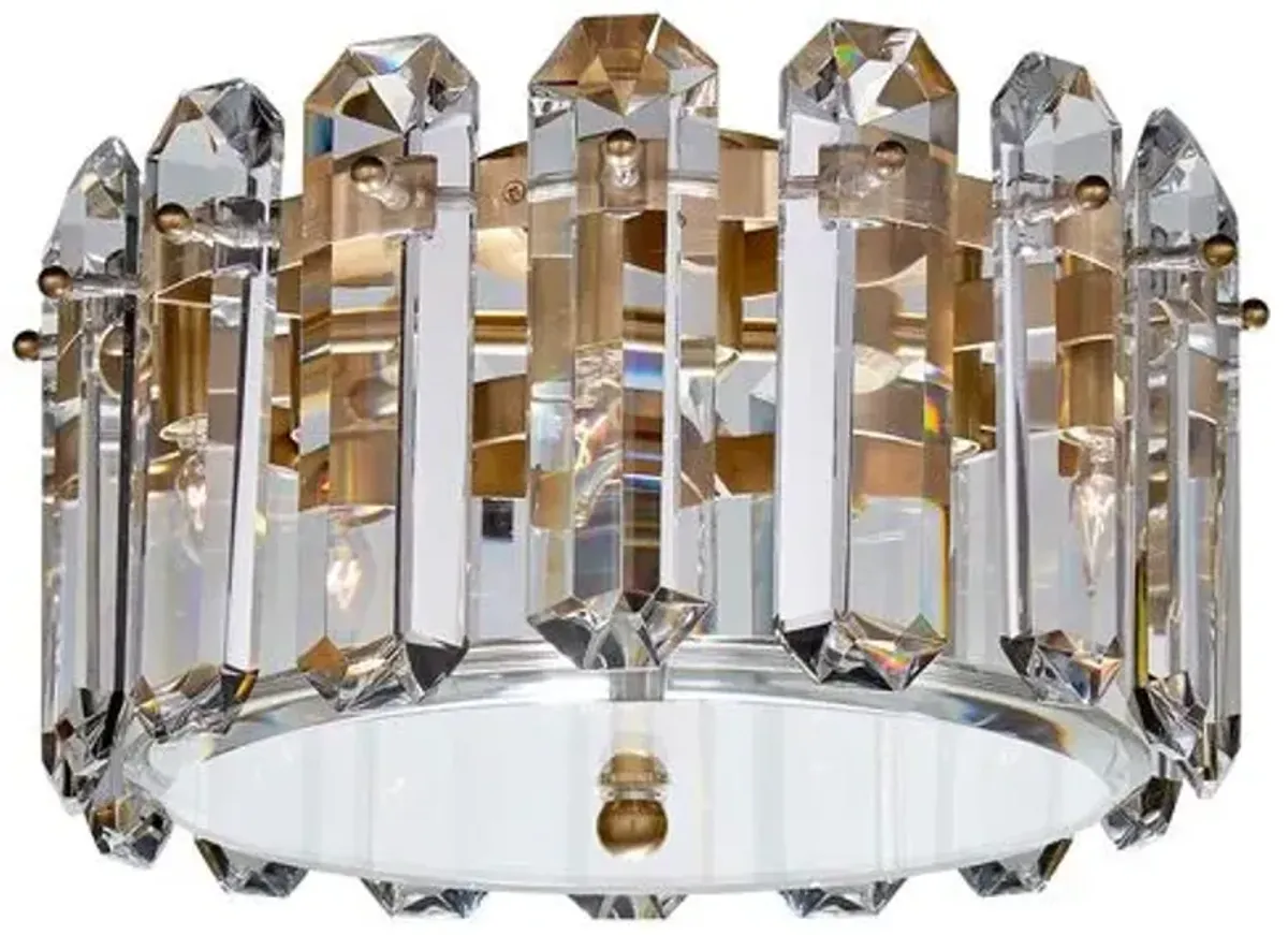 Visual Comfort - Bonnington Medium Flush Mount - Crystal - Gold