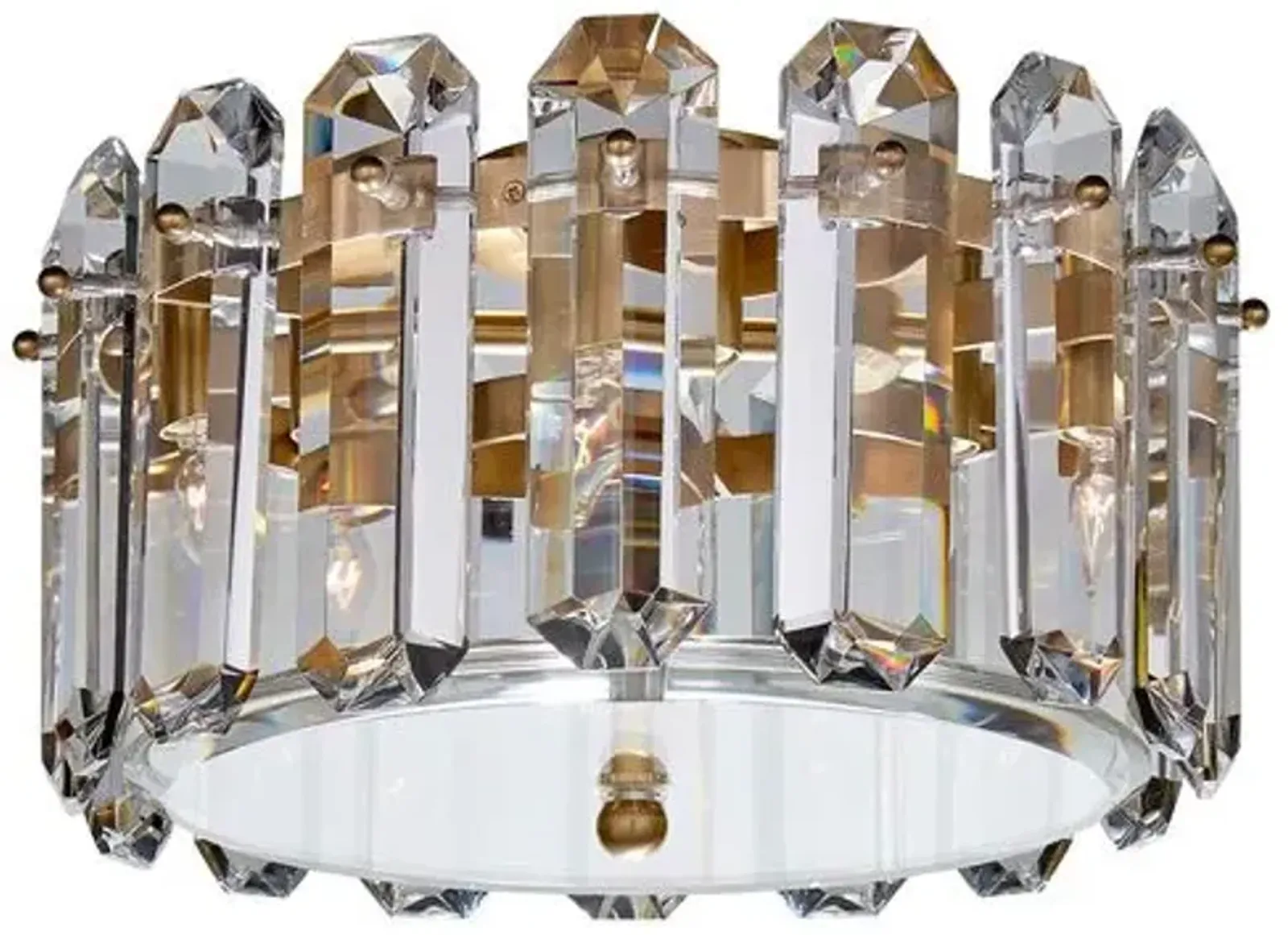 Visual Comfort - Bonnington Medium Flush Mount - Crystal - Gold