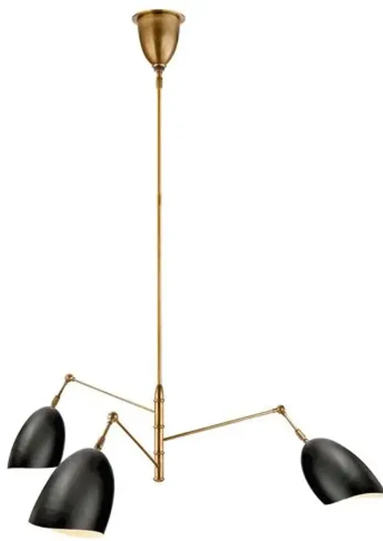 Visual Comfort - Sommerard Triple-Arm Chandelier - Black