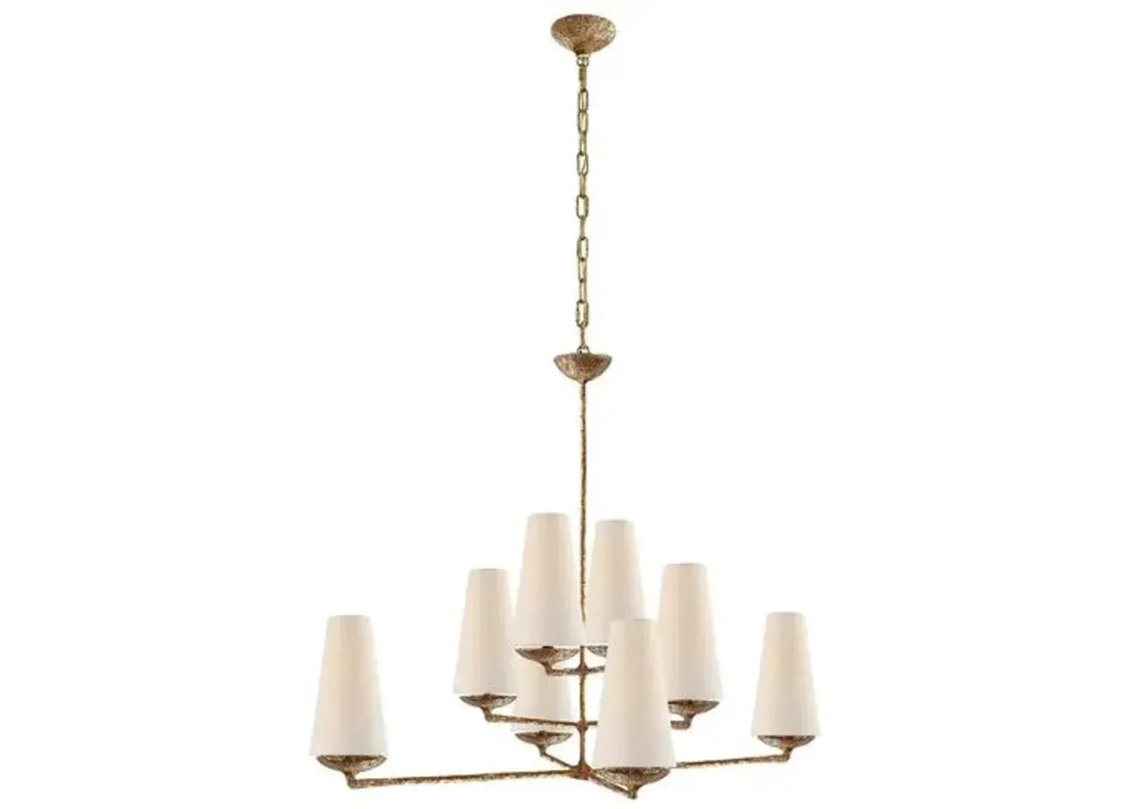 Visual Comfort - Fontaine Large Offset Chandelier - Gold