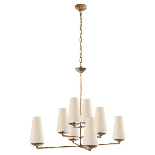 Visual Comfort - Fontaine Large Offset Chandelier - Gold