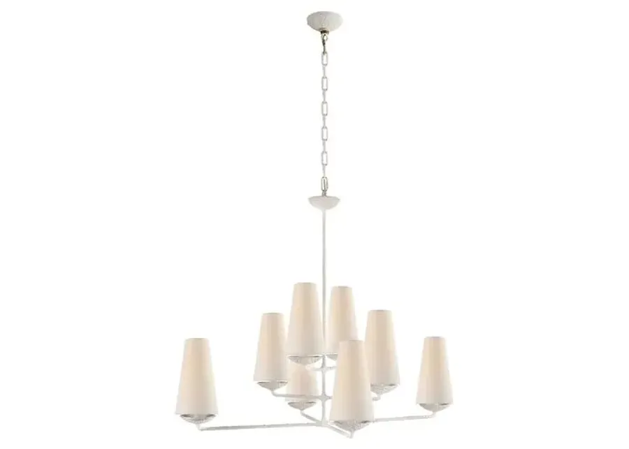 Visual Comfort - Fontaine Large Offset Chandelier - White