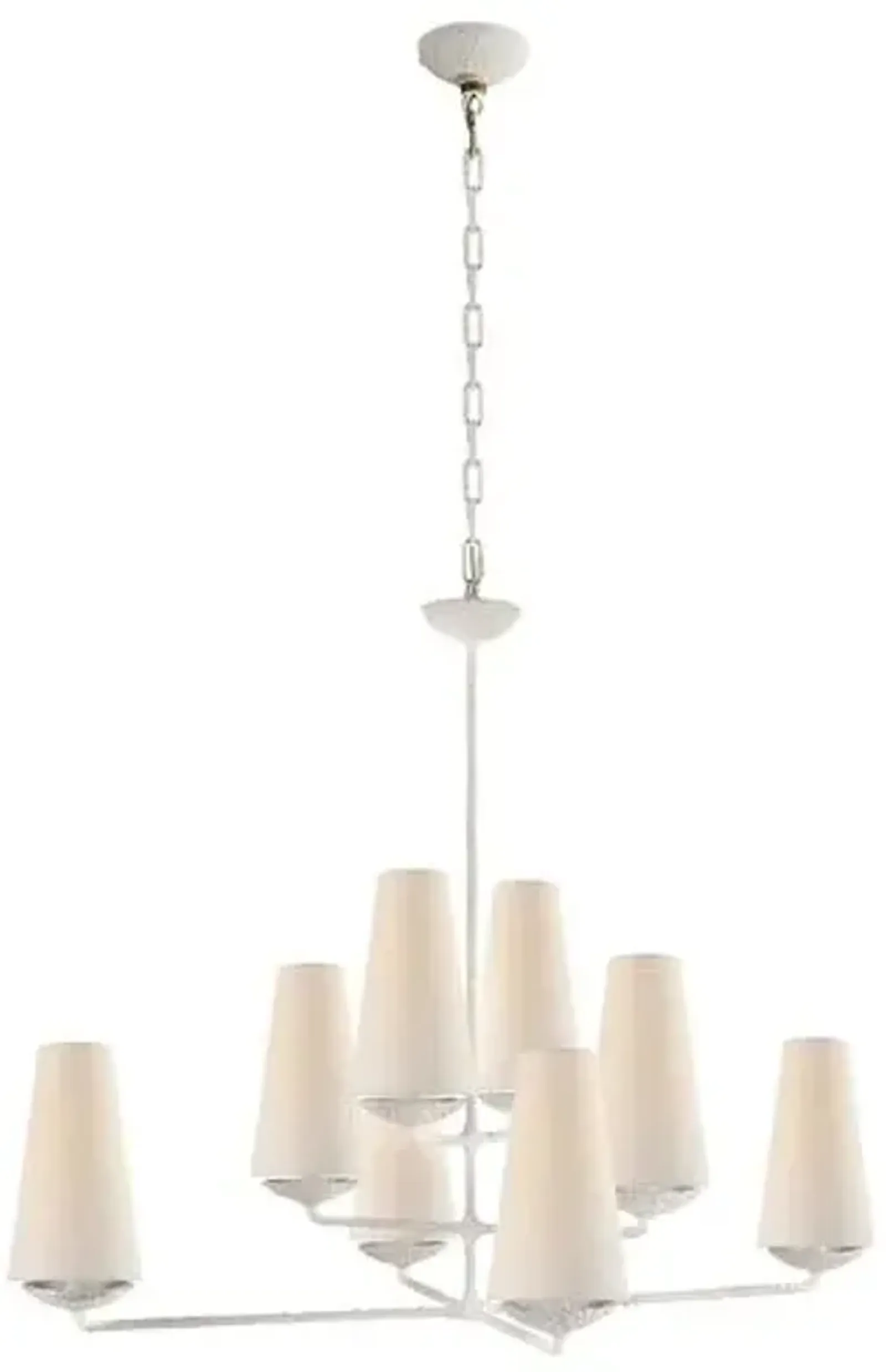 Visual Comfort - Fontaine Large Offset Chandelier - White