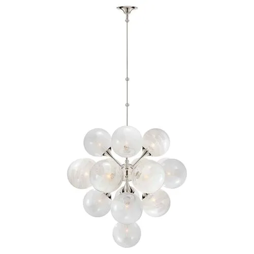 Visual Comfort - Cristol Large Tiered Chandelier - Silver