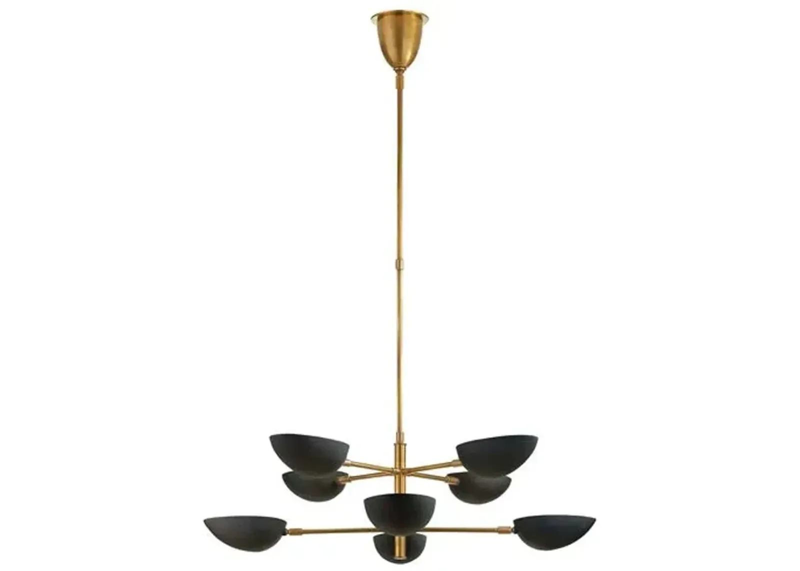 Visual Comfort - Graphic Large Two-Tier Chandelier - Black