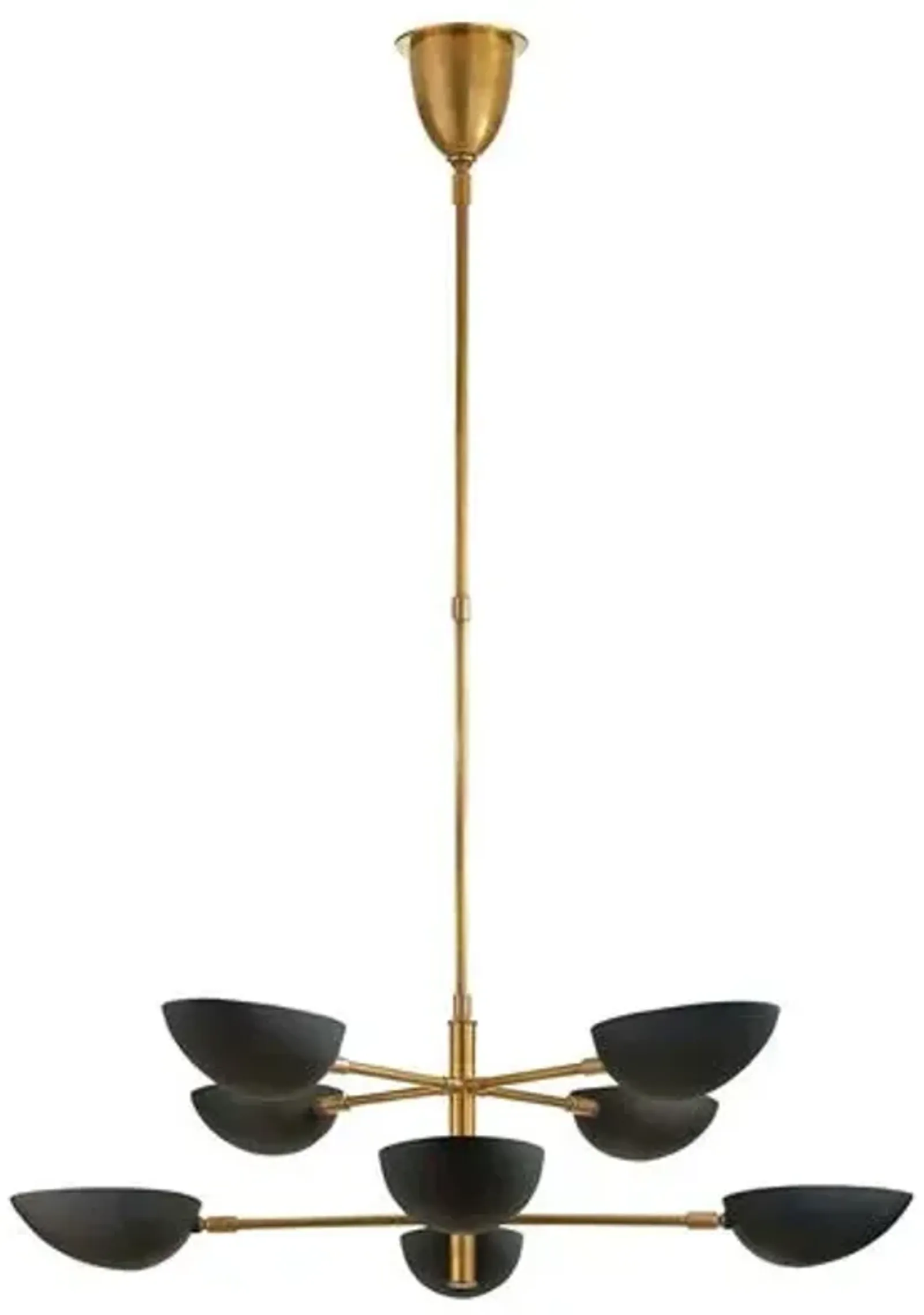 Visual Comfort - Graphic Large Two-Tier Chandelier - Black