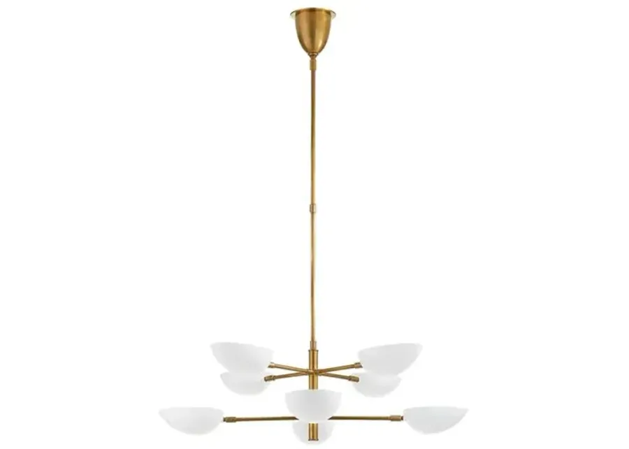 Visual Comfort - Graphic Large Two-Tier Chandelier - White