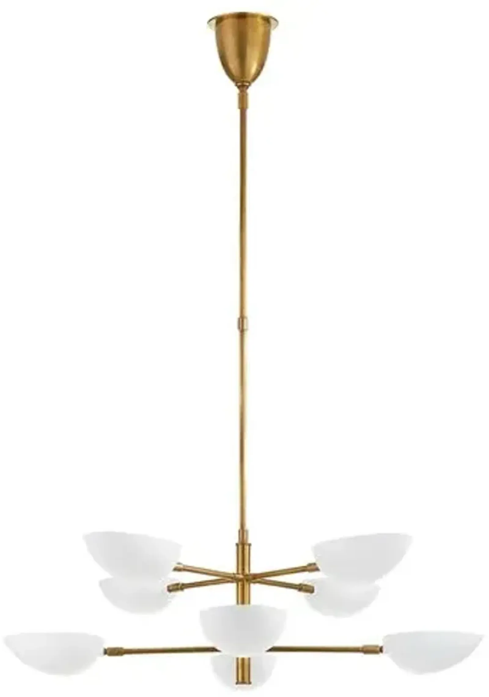 Visual Comfort - Graphic Large Two-Tier Chandelier - White