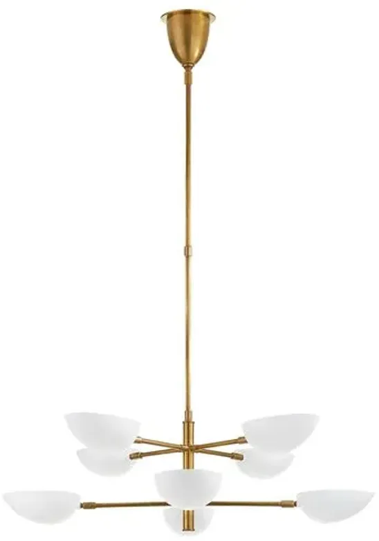 Visual Comfort - Graphic Large Two-Tier Chandelier - White