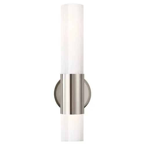 Visual Comfort - Penz Medium Cylindrical Sconce - Silver